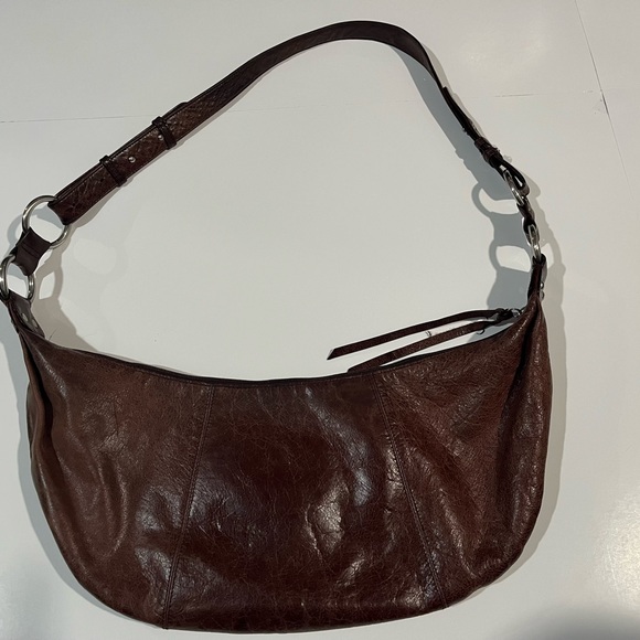 Hobo Brown Leather Shoulder Bag - Picture 5 of 11